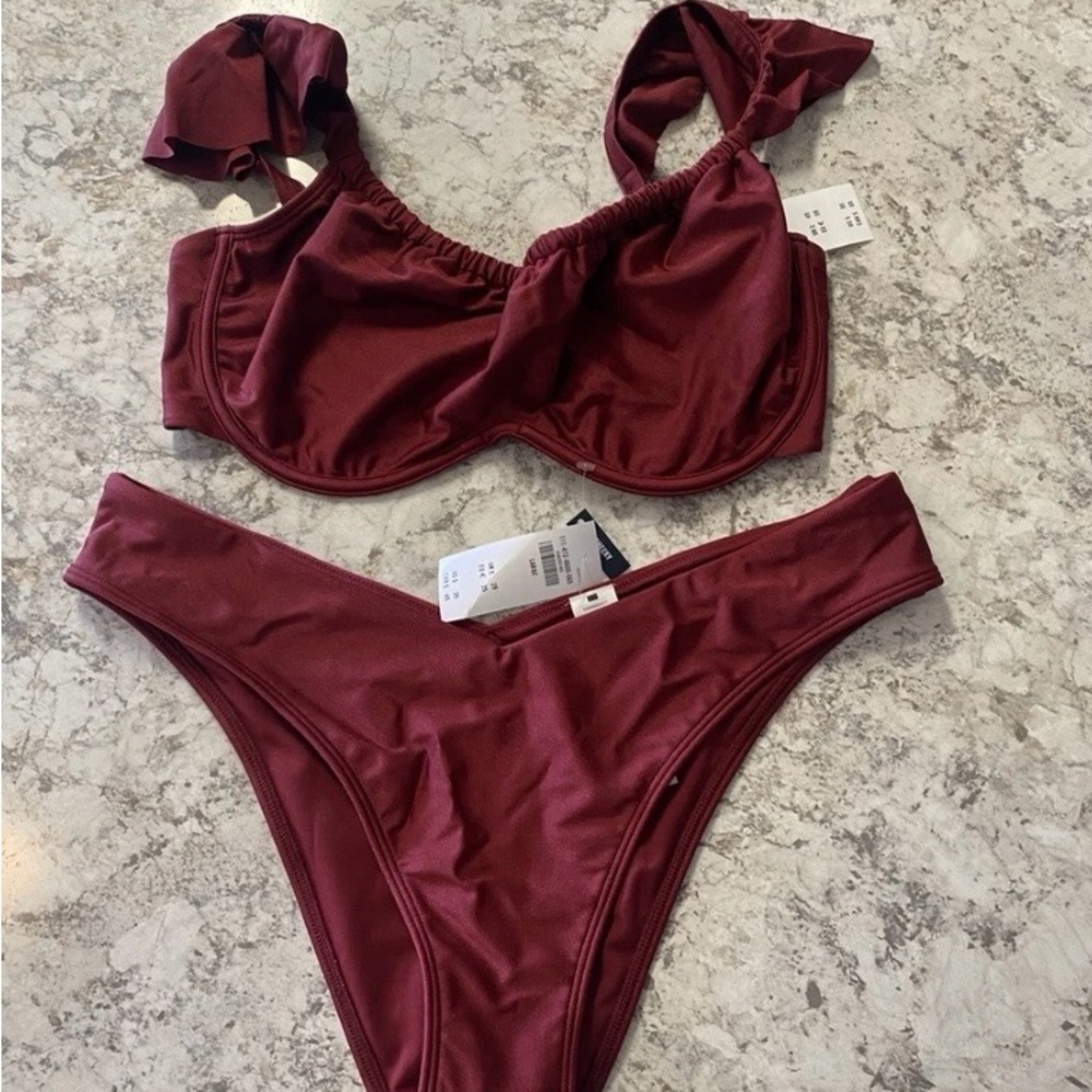 Abercrombie & Fitch Deep Red Bikini Set